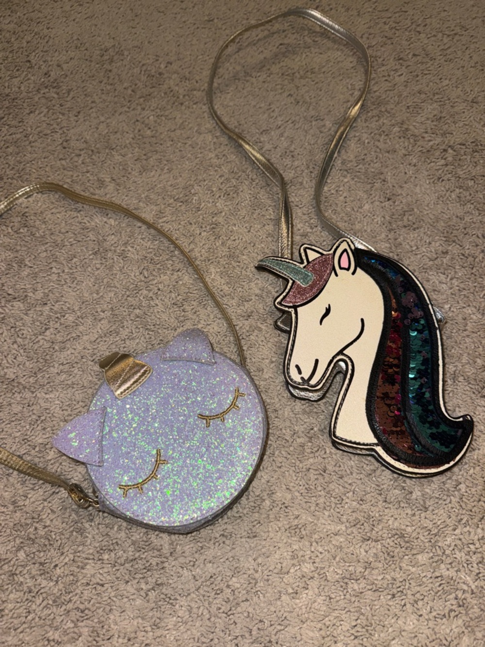 Sparkle Unicorn Sequin Crossbody Bag - Multicolor